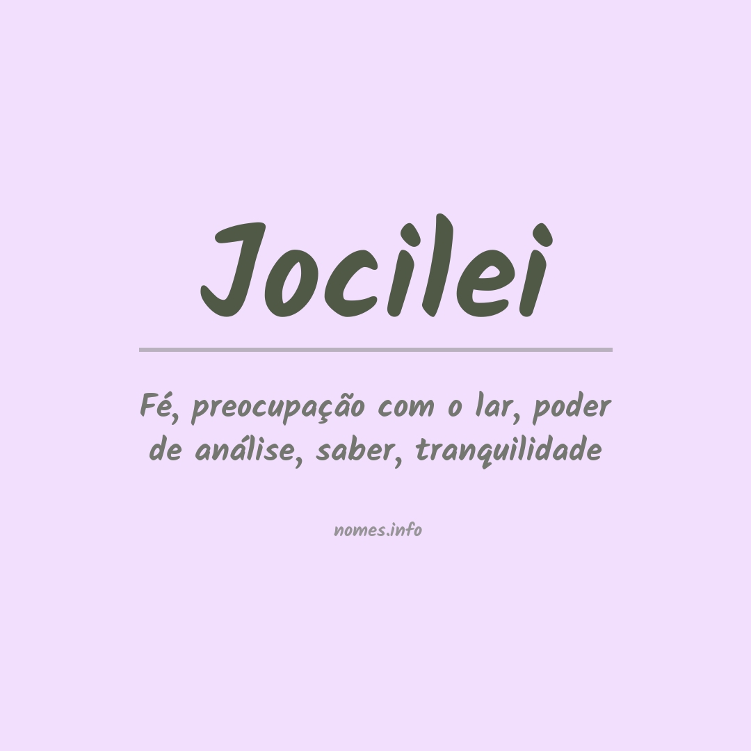 Significado do nome Jocilei