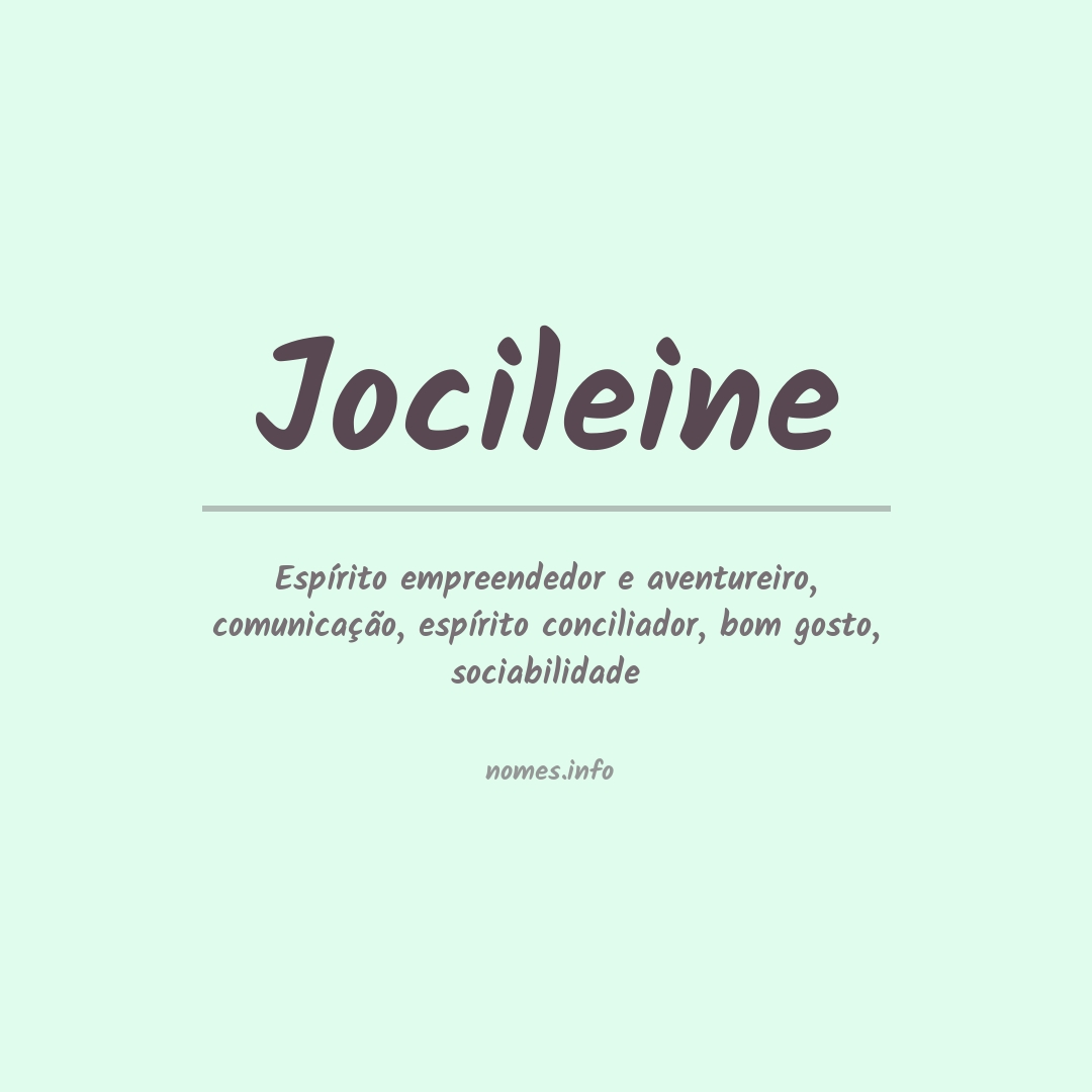 Significado do nome Jocileine