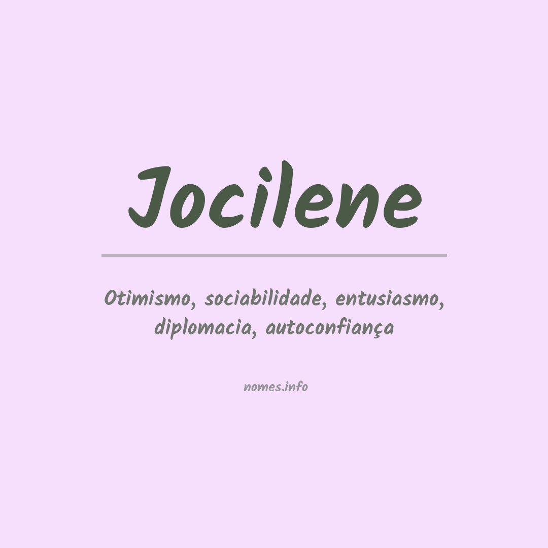 Significado do nome Jocilene