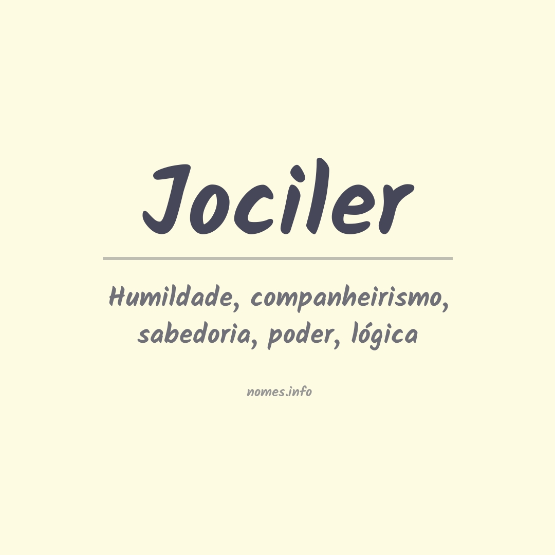 Significado do nome Jociler