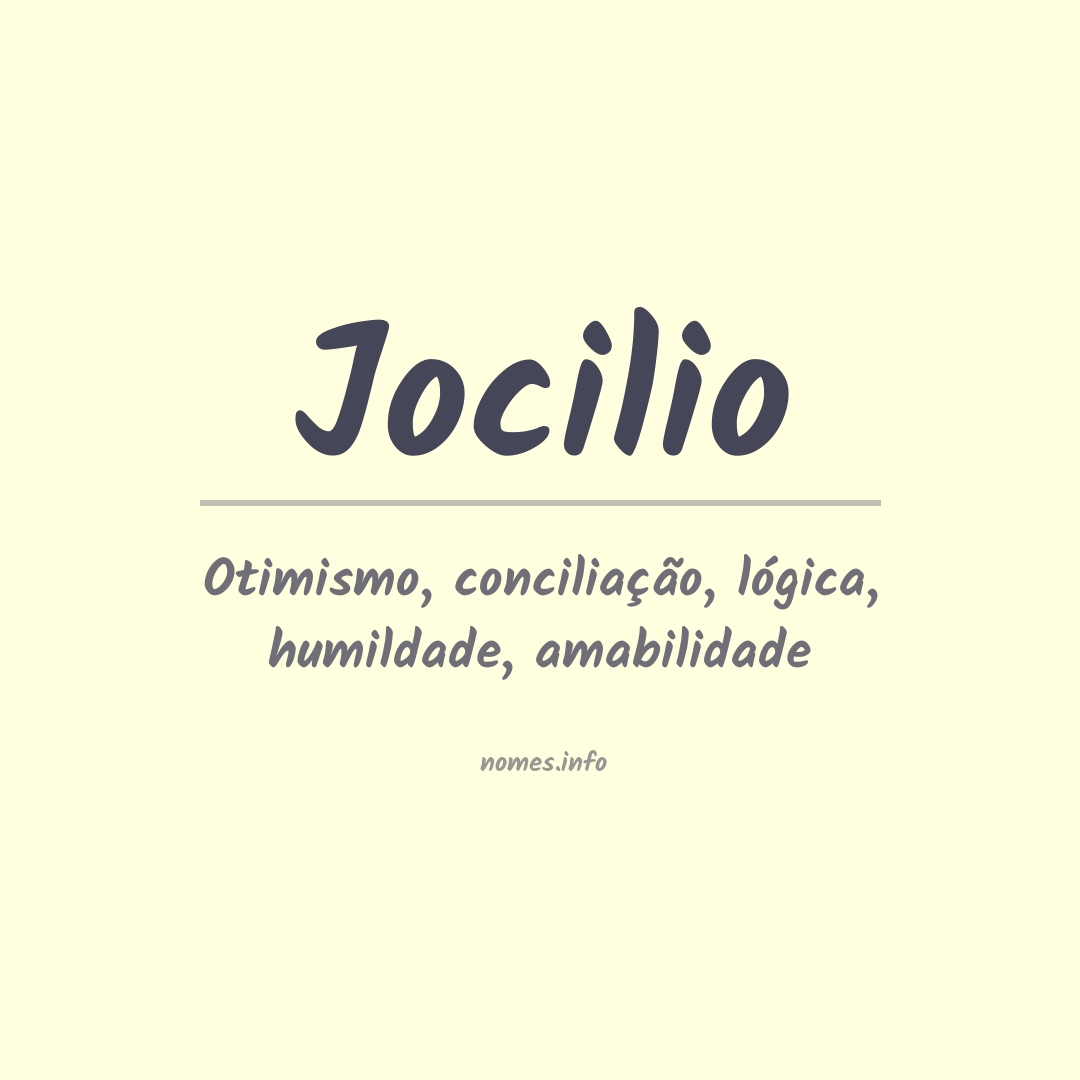 Significado do nome Jocilio