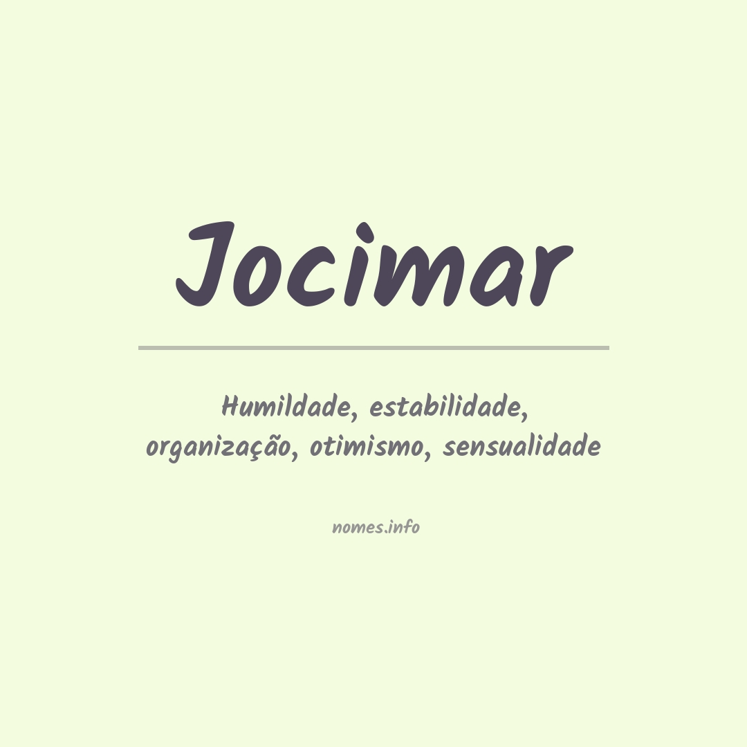 Significado do nome Jocimar