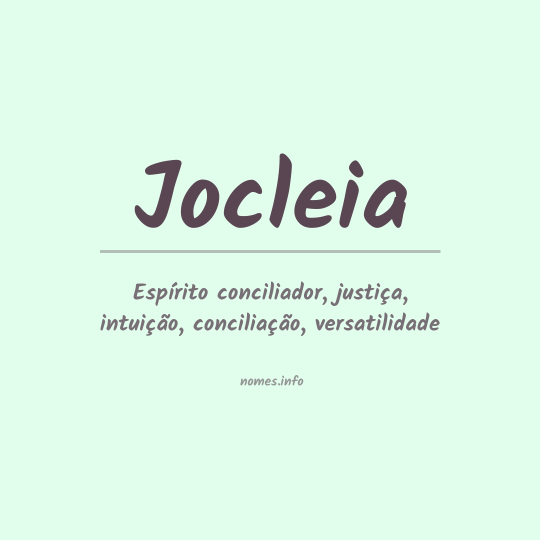 Significado do nome Jocleia