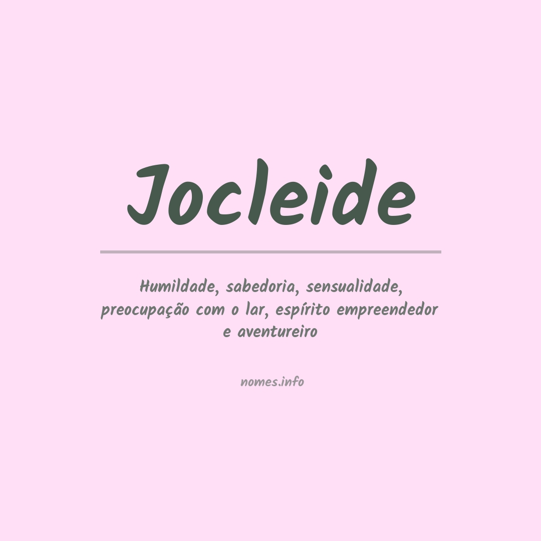 Significado do nome Jocleide