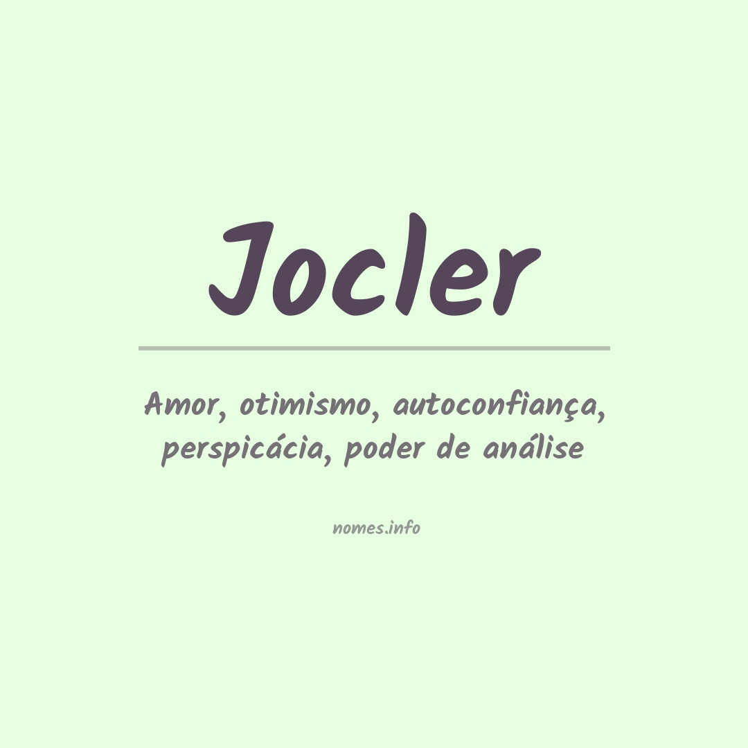 Significado do nome Jocler
