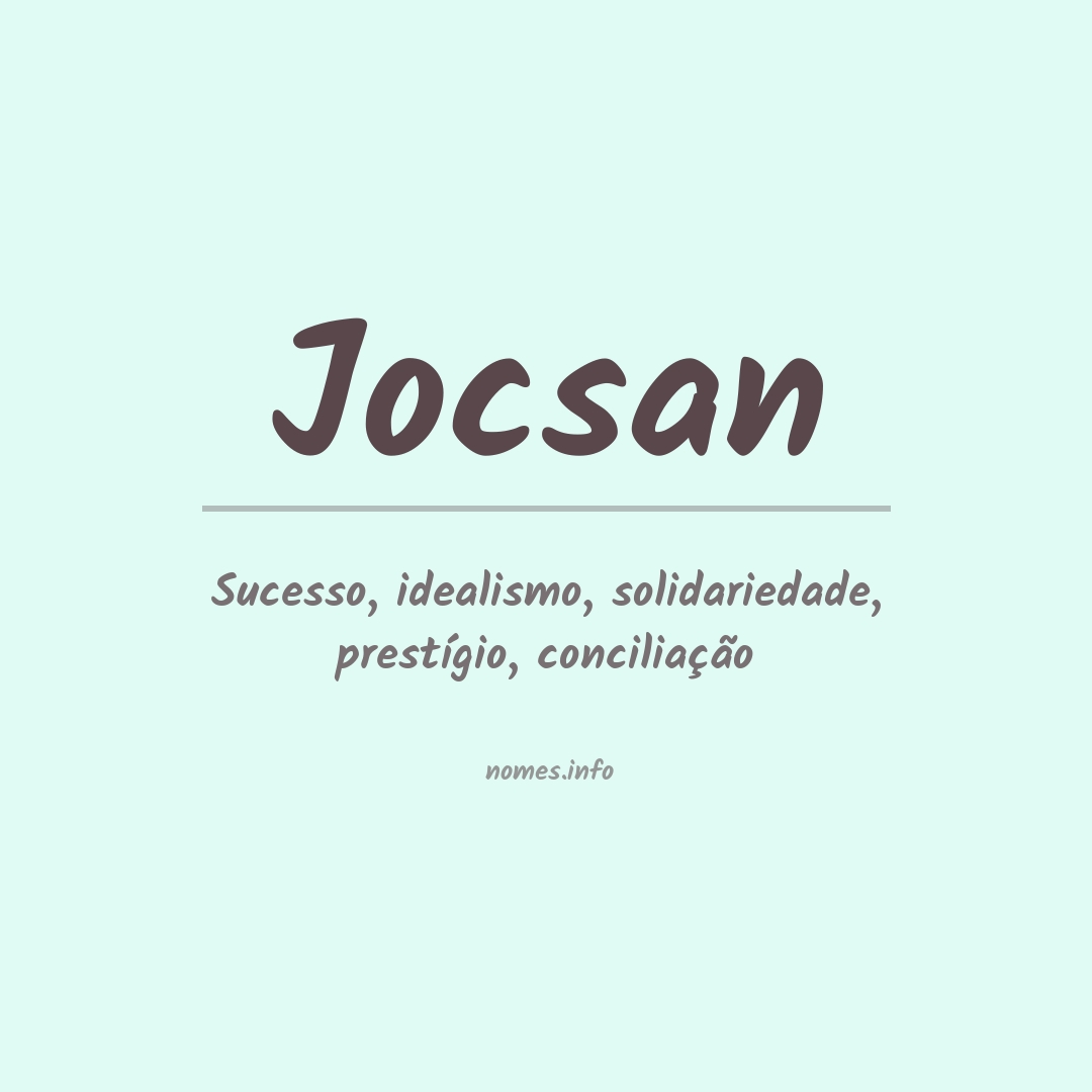 Significado do nome Jocsan