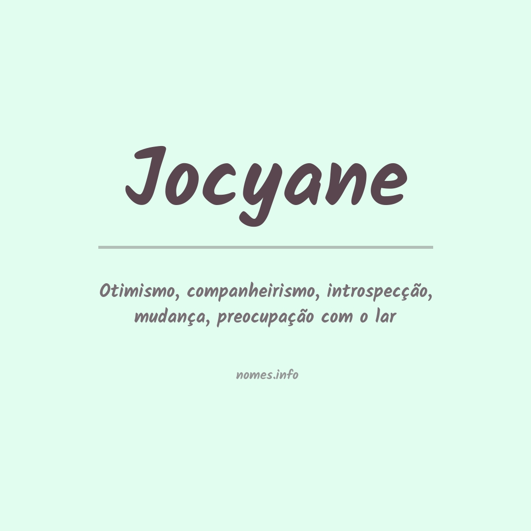 Significado do nome Jocyane