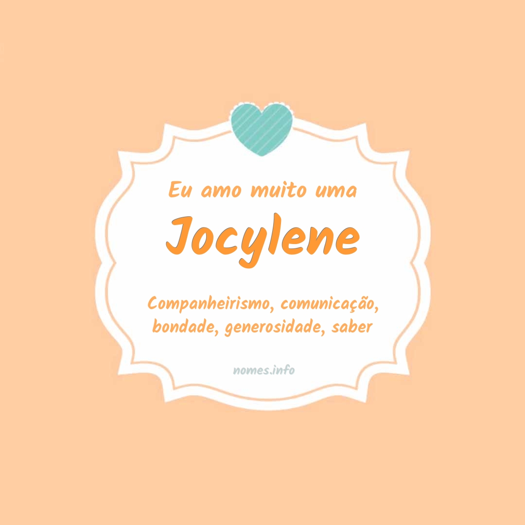 Eu amo muito Jocylene