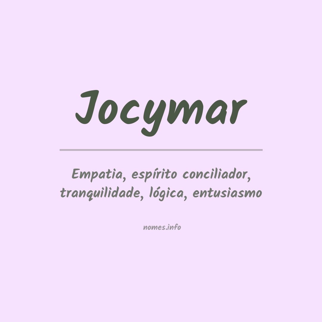 Significado do nome Jocymar