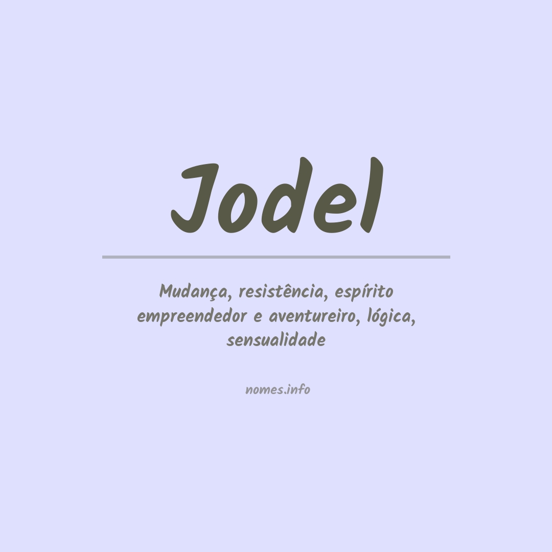 Significado do nome Jodel