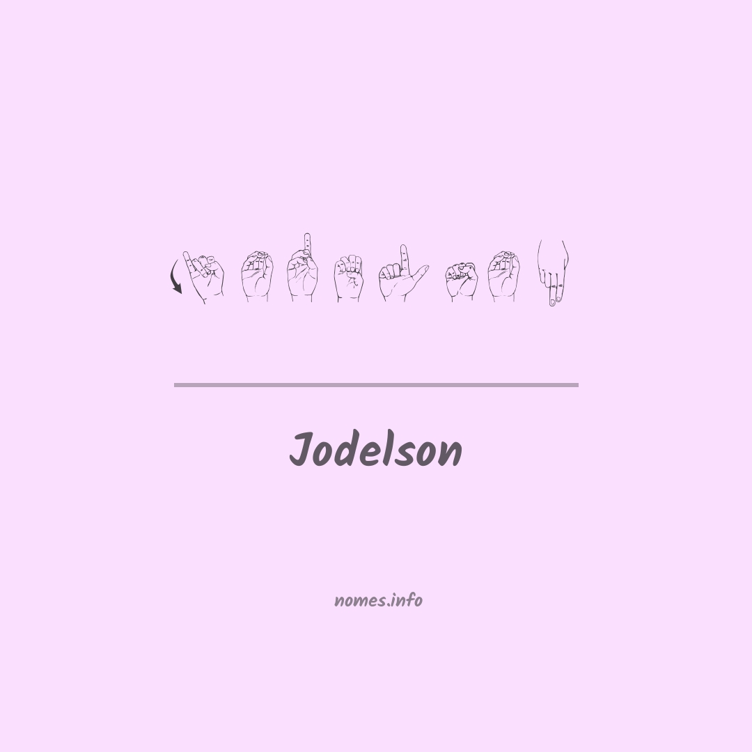 Jodelson em Libras