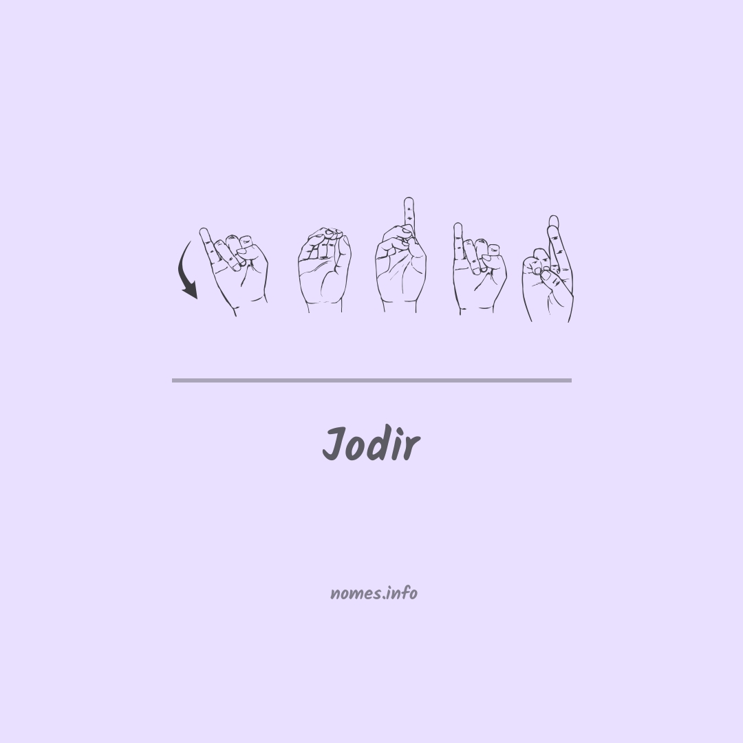 Jodir em Libras