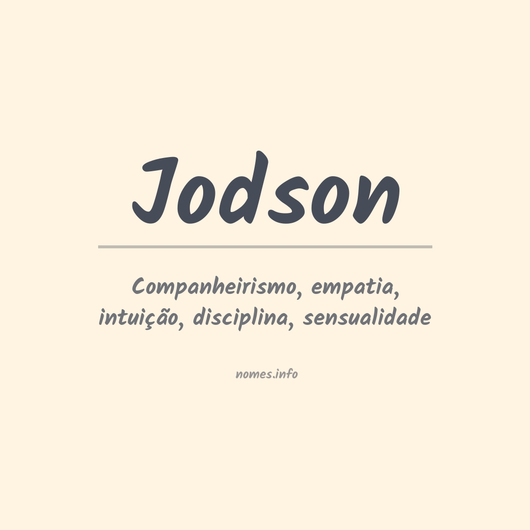 Significado do nome Jodson