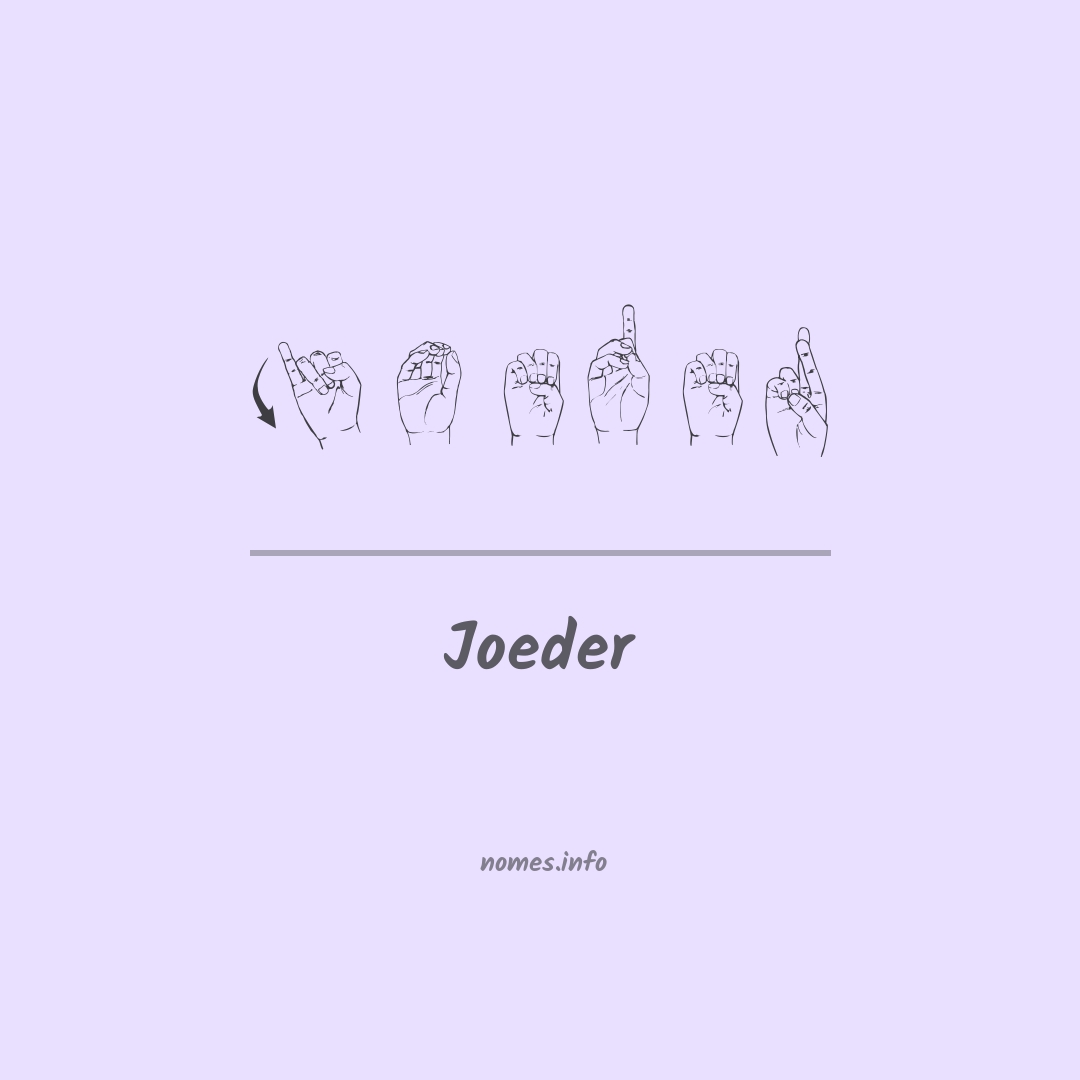 Joeder em Libras