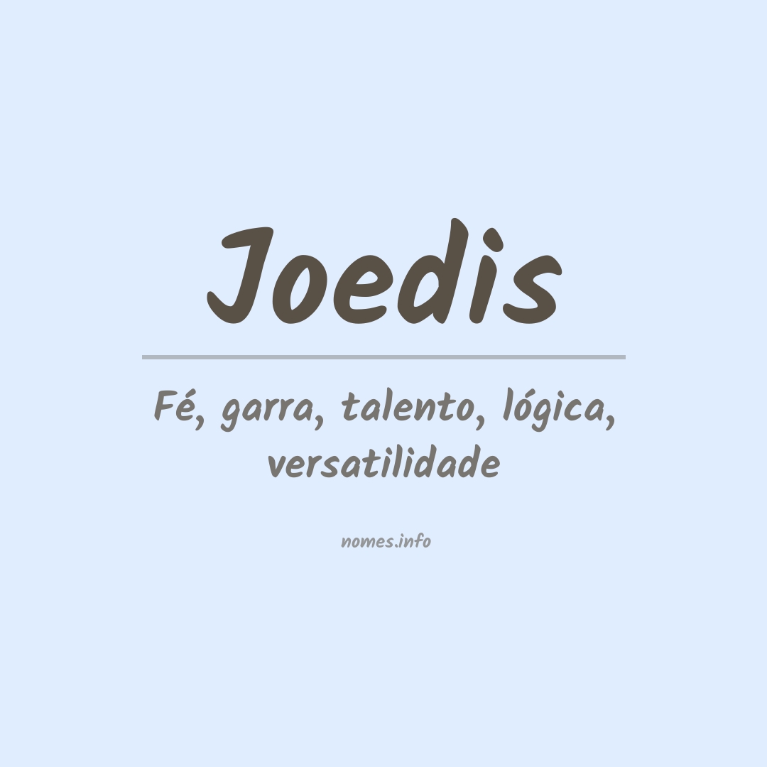 Significado do nome Joedis