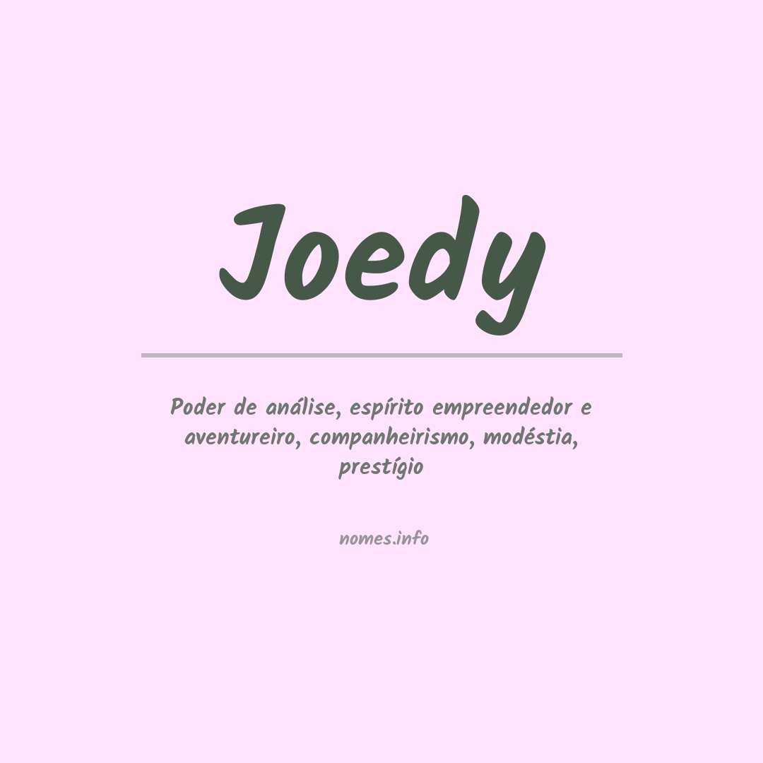 Significado do nome Joedy