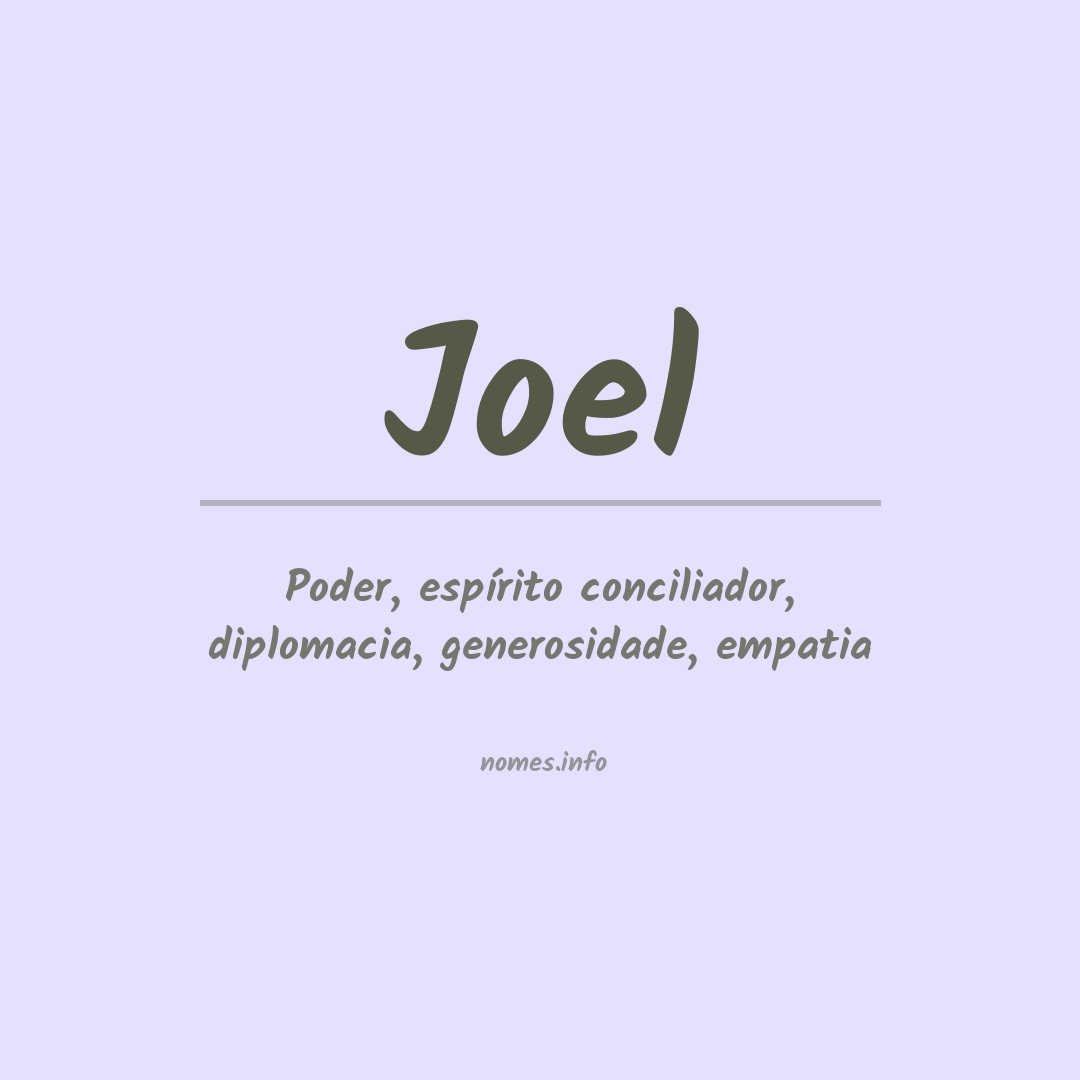 Significado do nome Joel
