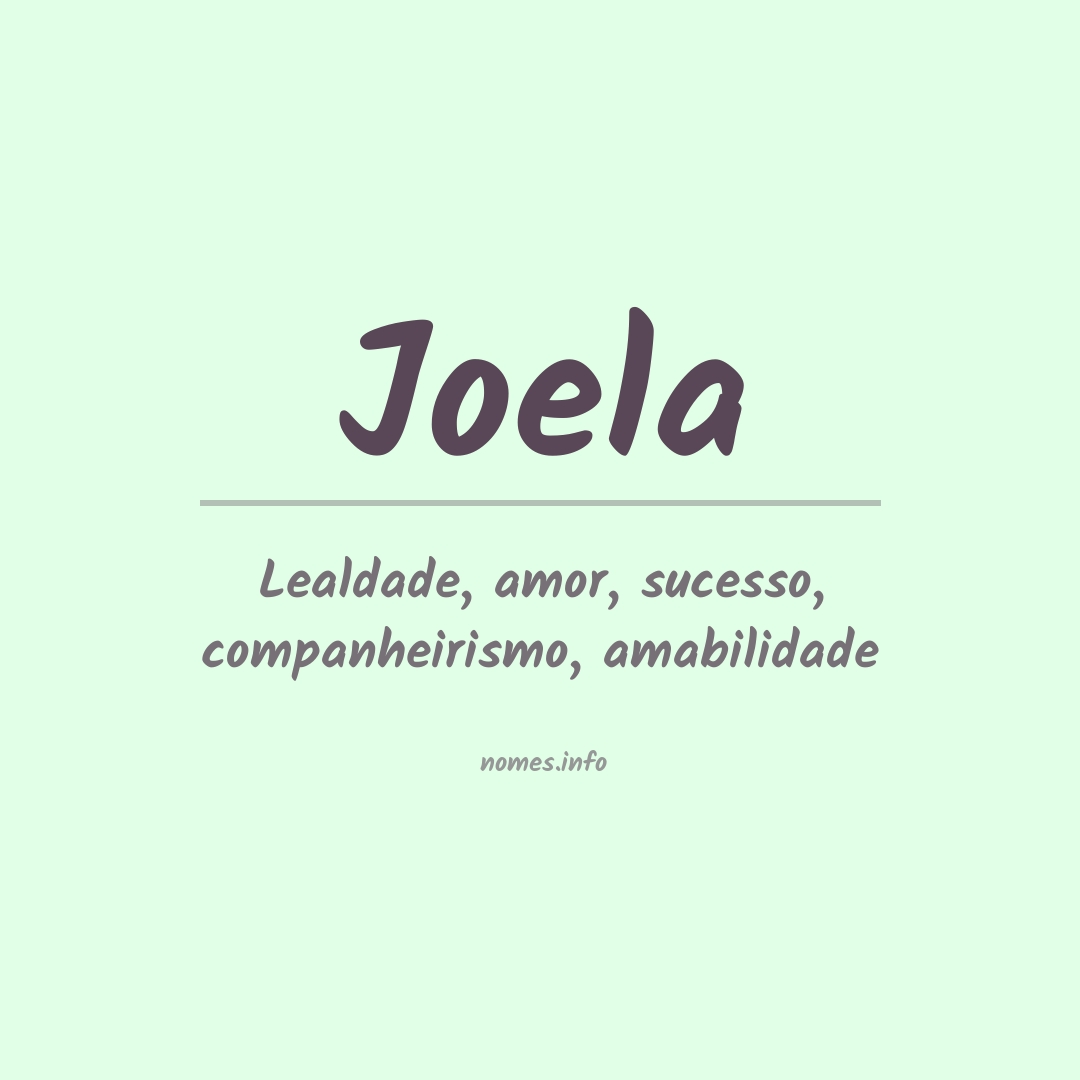 Significado do nome Joela