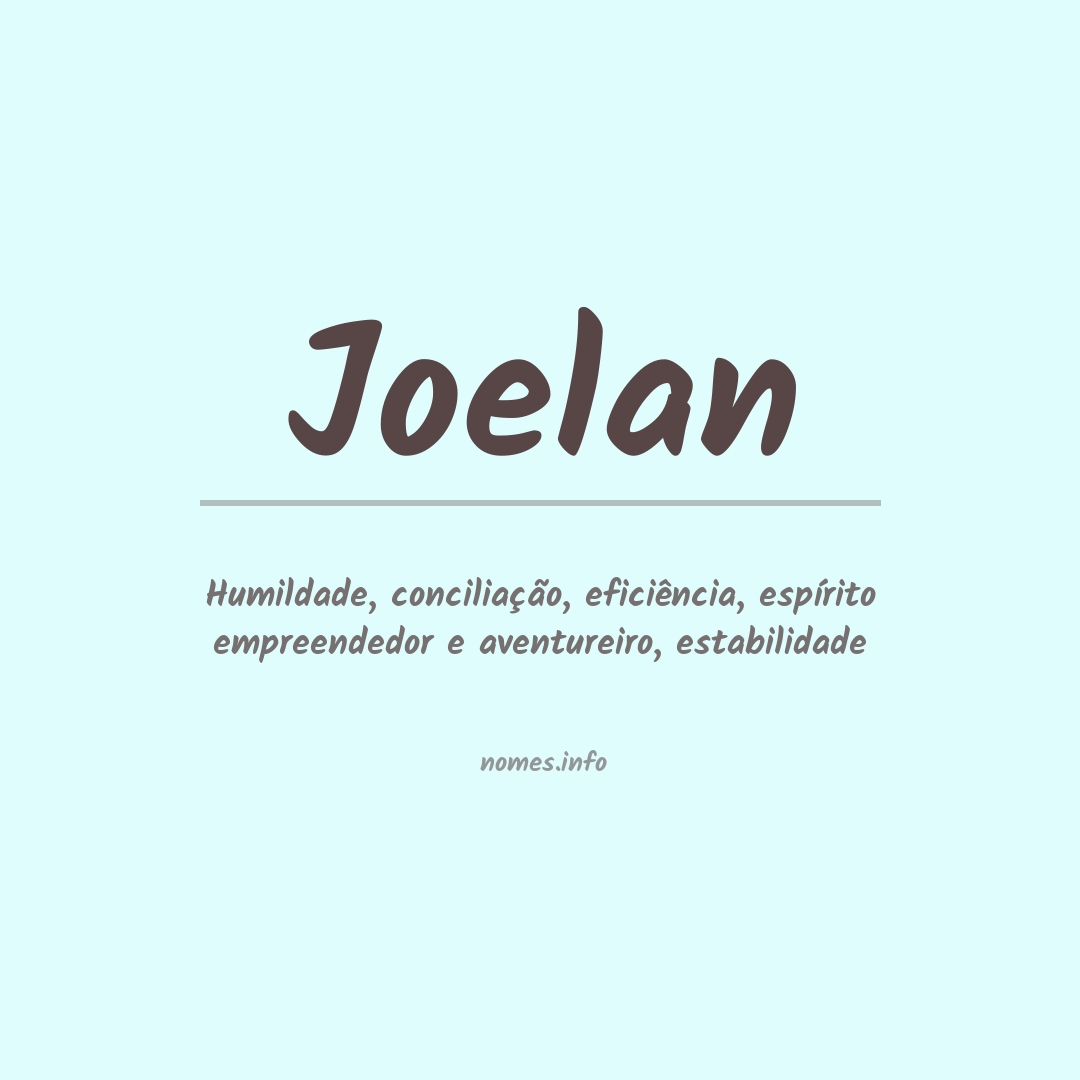 Significado do nome Joelan