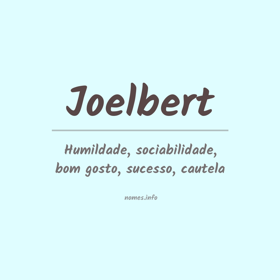Significado do nome Joelbert
