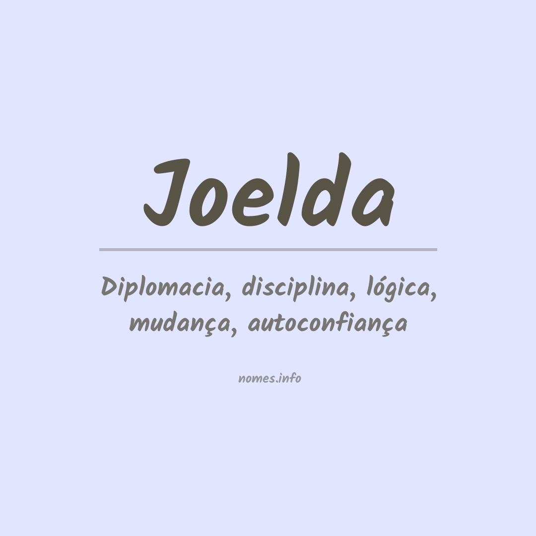 Significado do nome Joelda