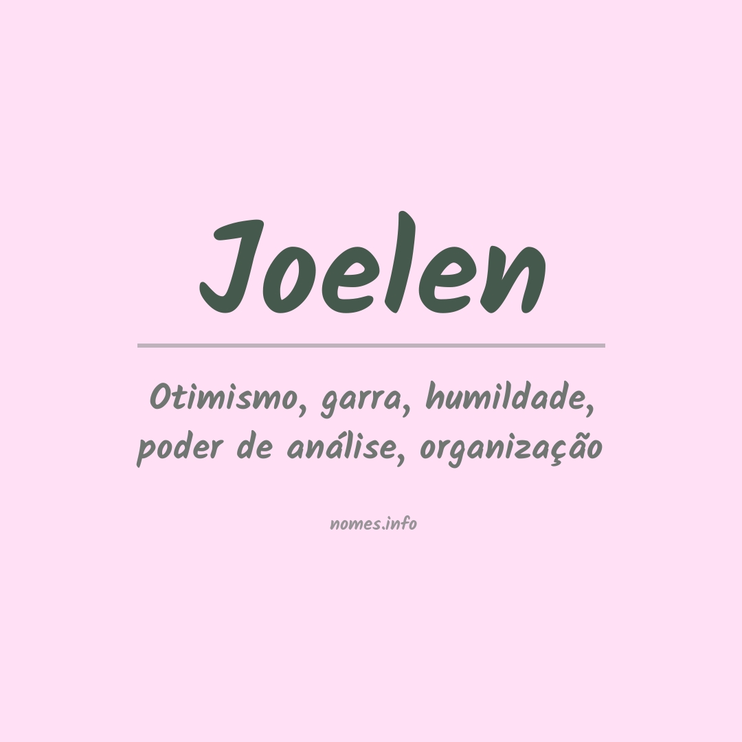 Significado do nome Joelen