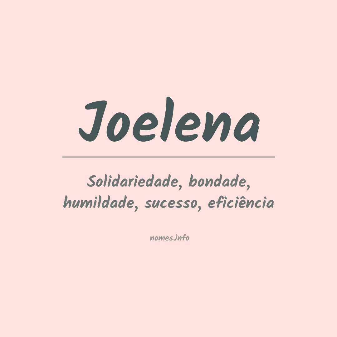 Significado do nome Joelena