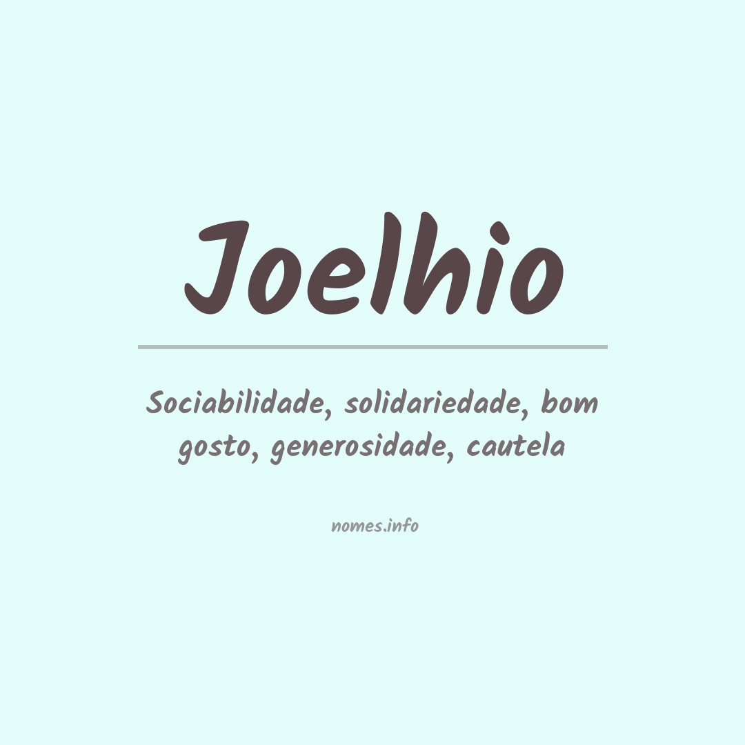 Significado do nome Joelhio
