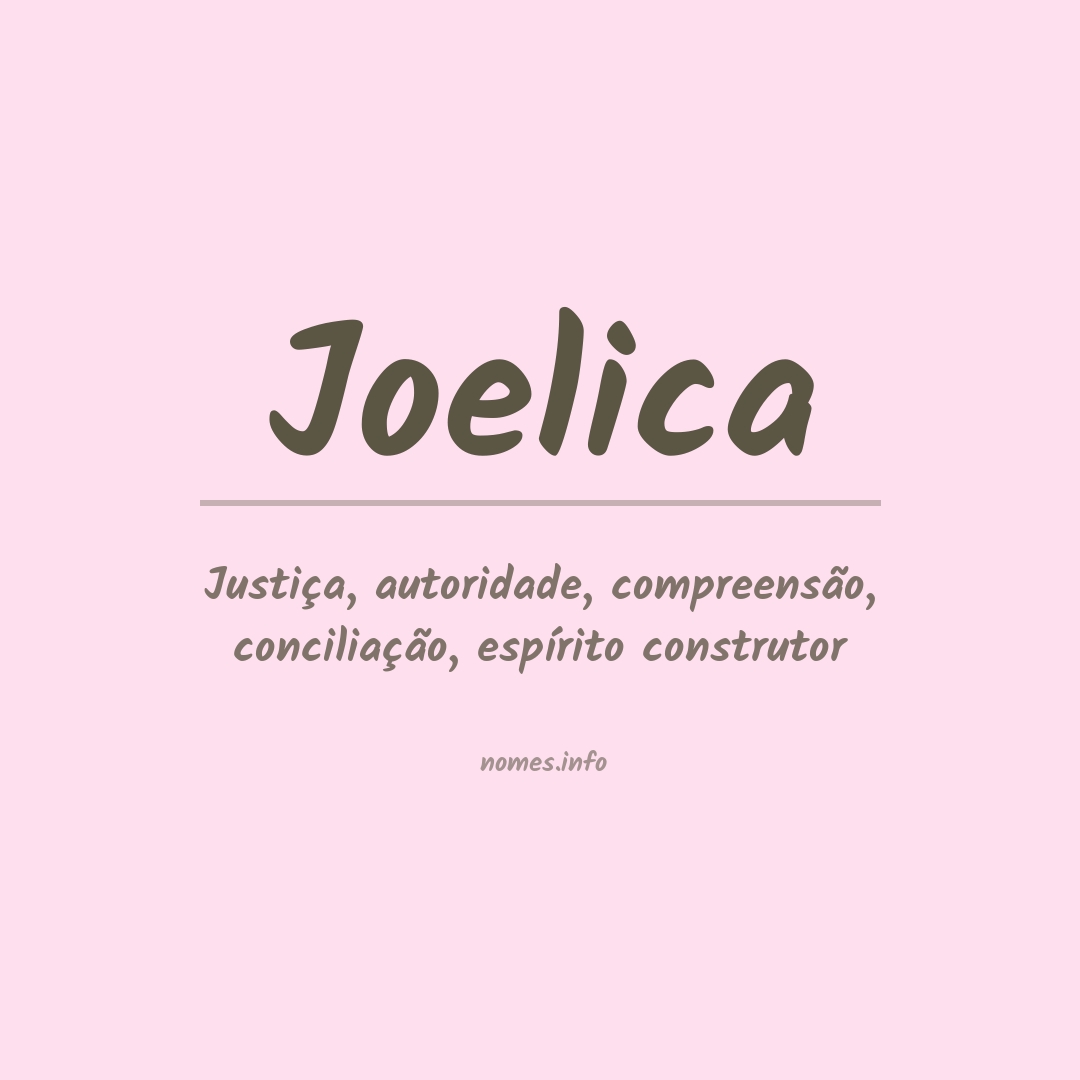 Significado do nome Joelica