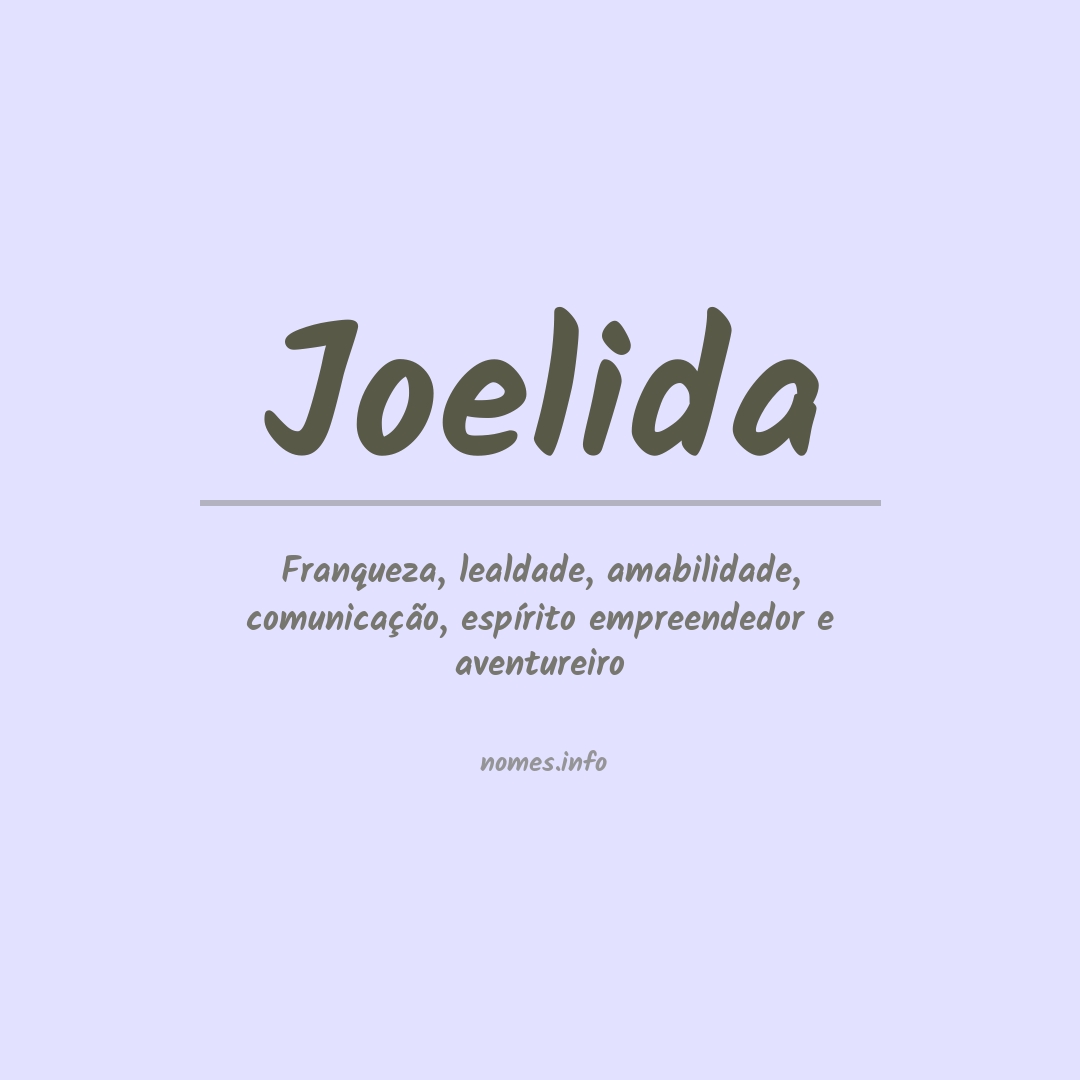 Significado do nome Joelida