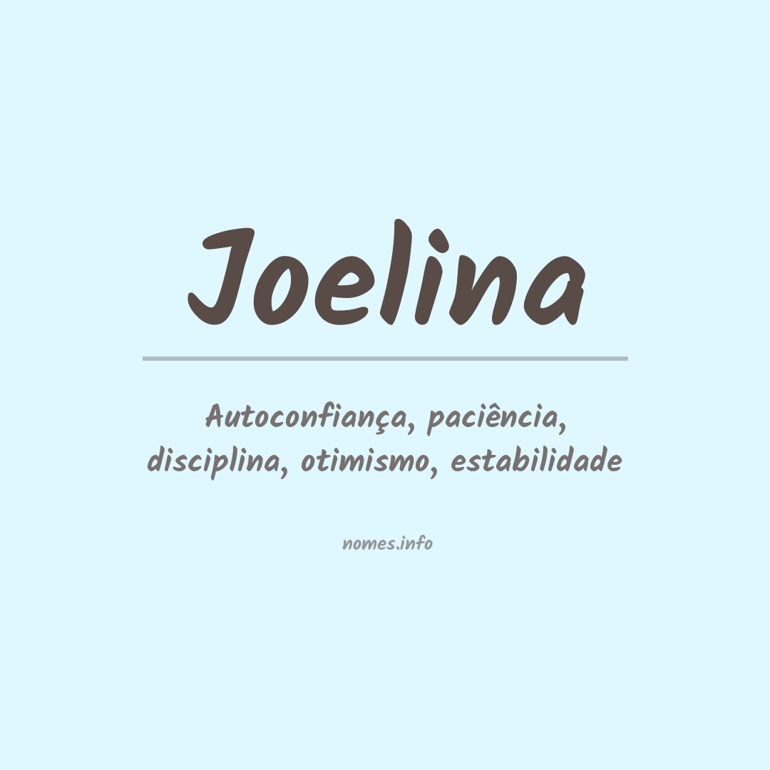 Significado do nome Joelina