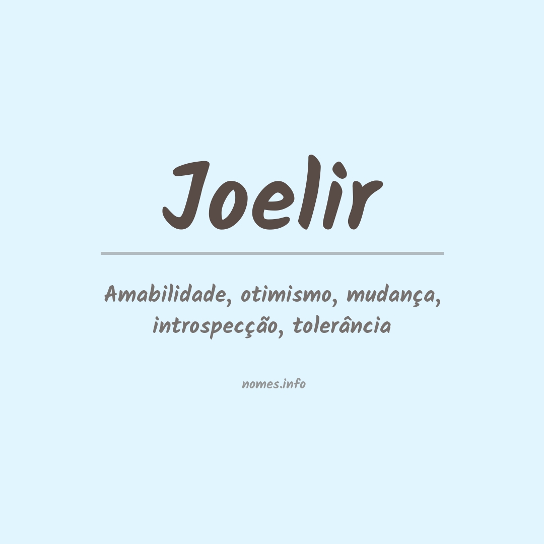 Significado do nome Joelir