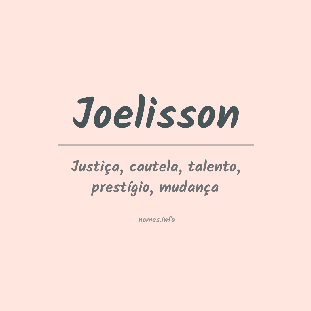 Significado do nome Joelisson