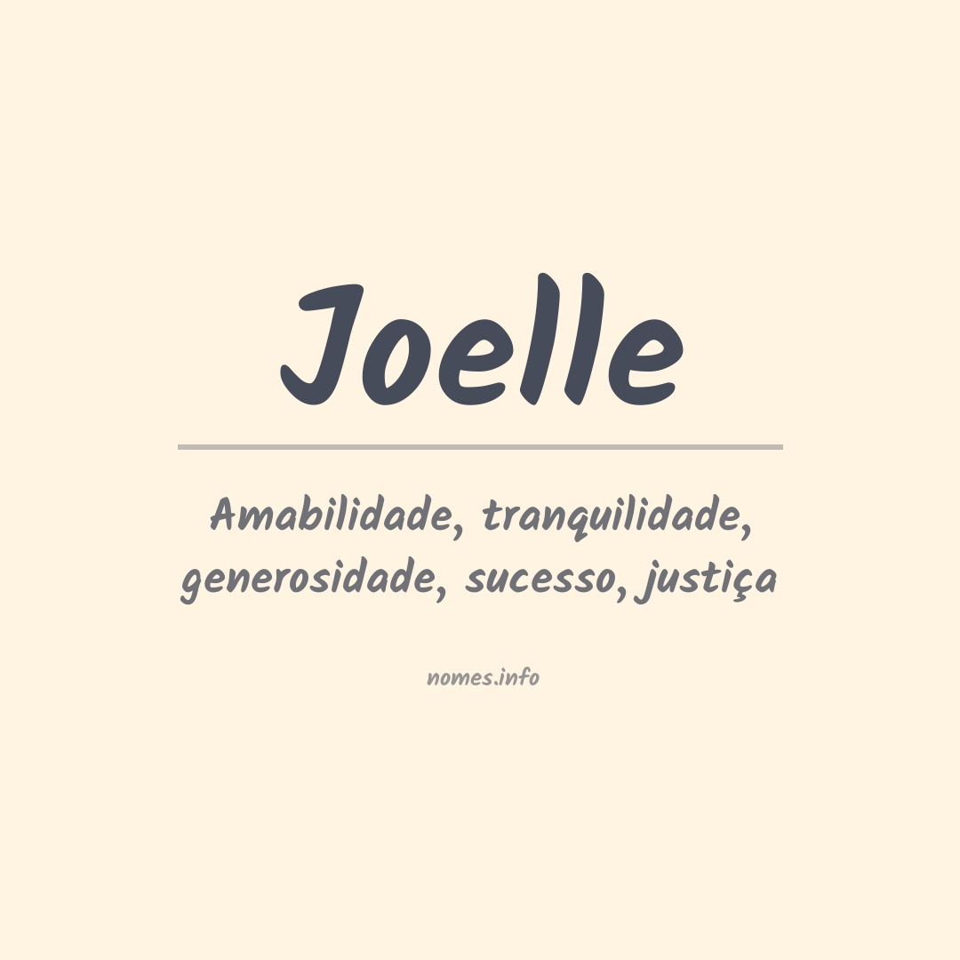 Significado do nome Joelle