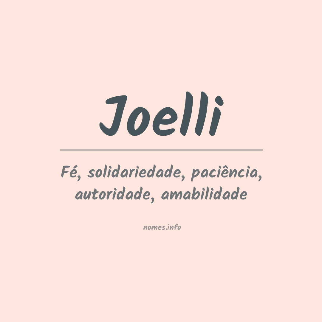 Significado do nome Joelli