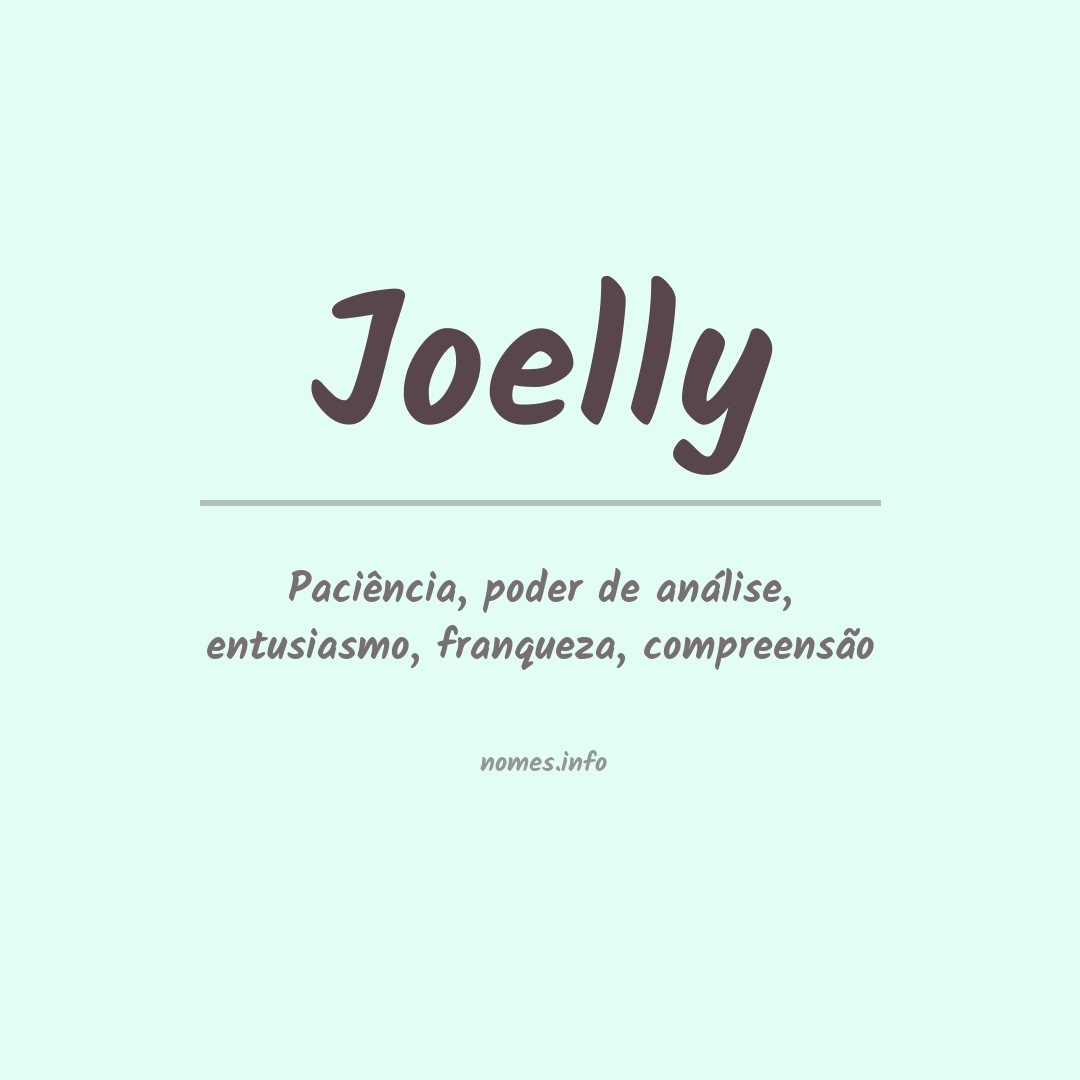 Significado do nome Joelly