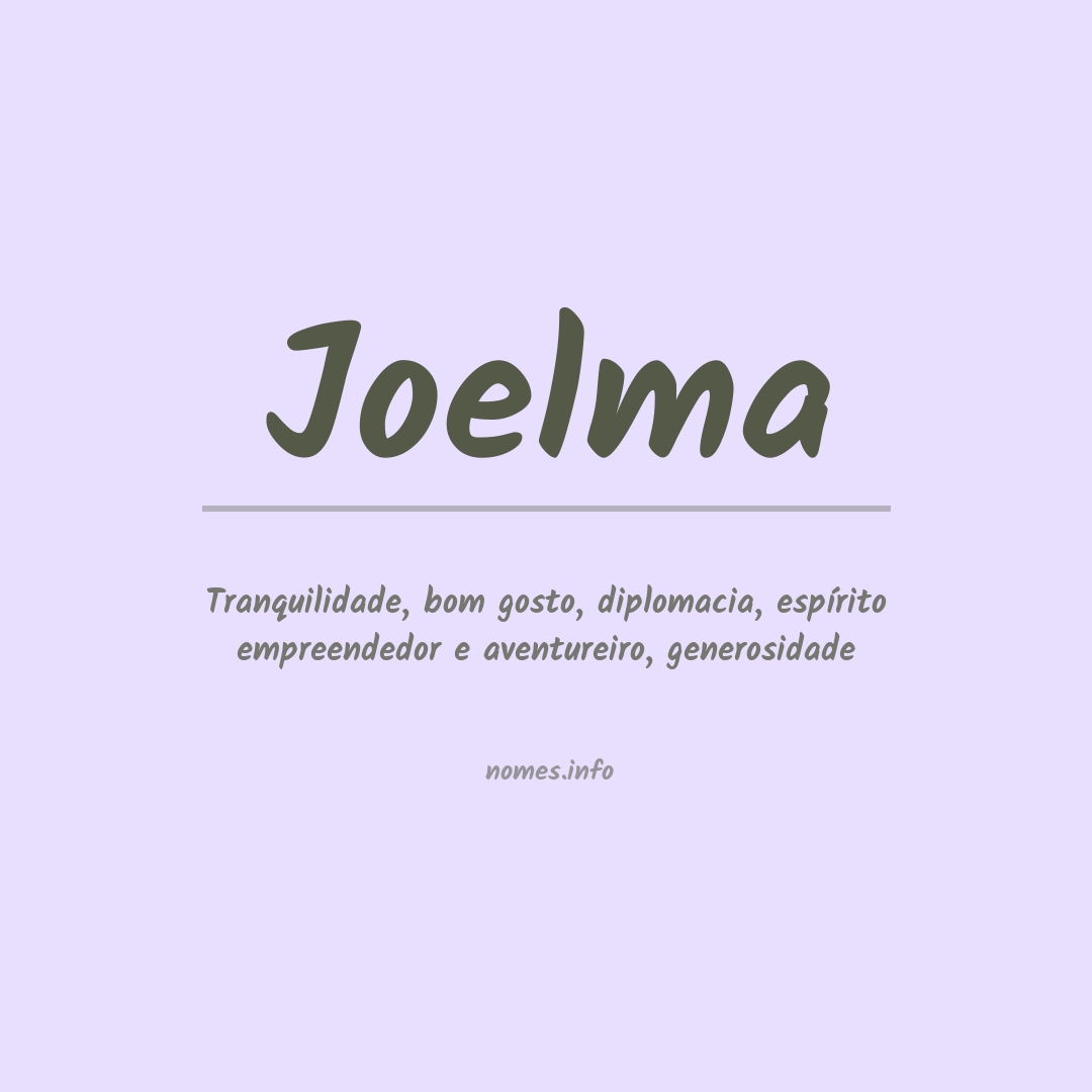 Significado do nome Joelma