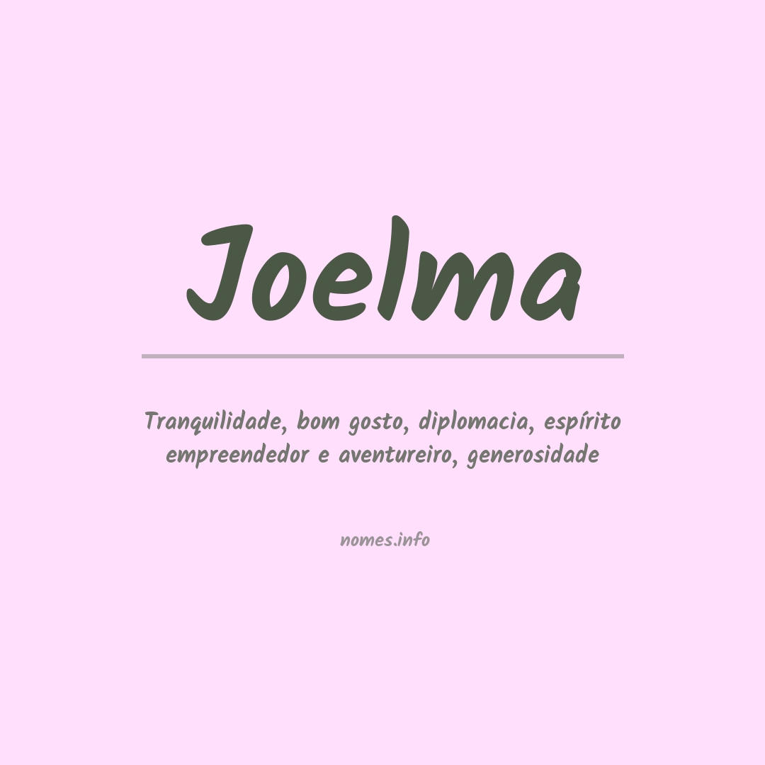 Significado do nome Joelma