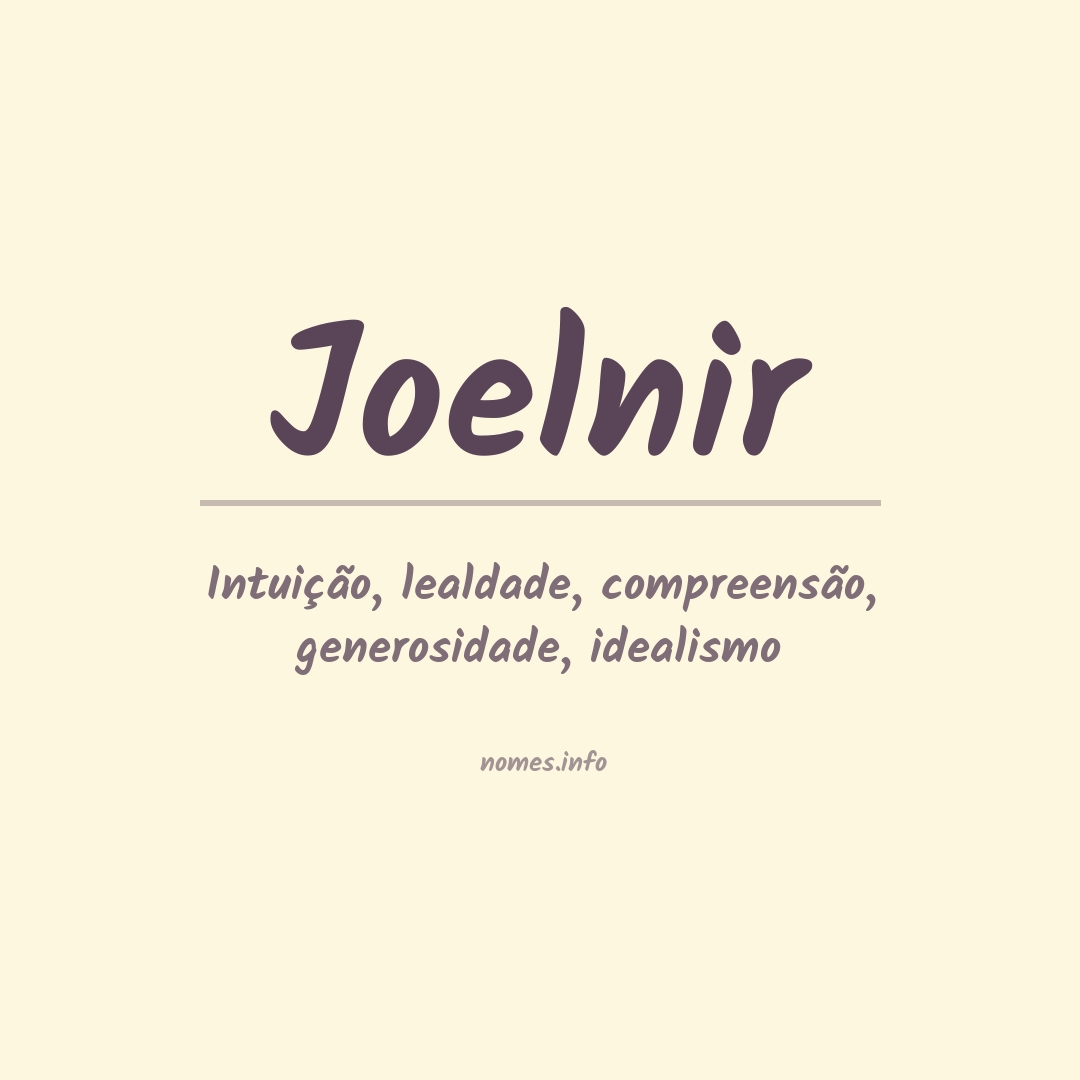 Significado do nome Joelnir