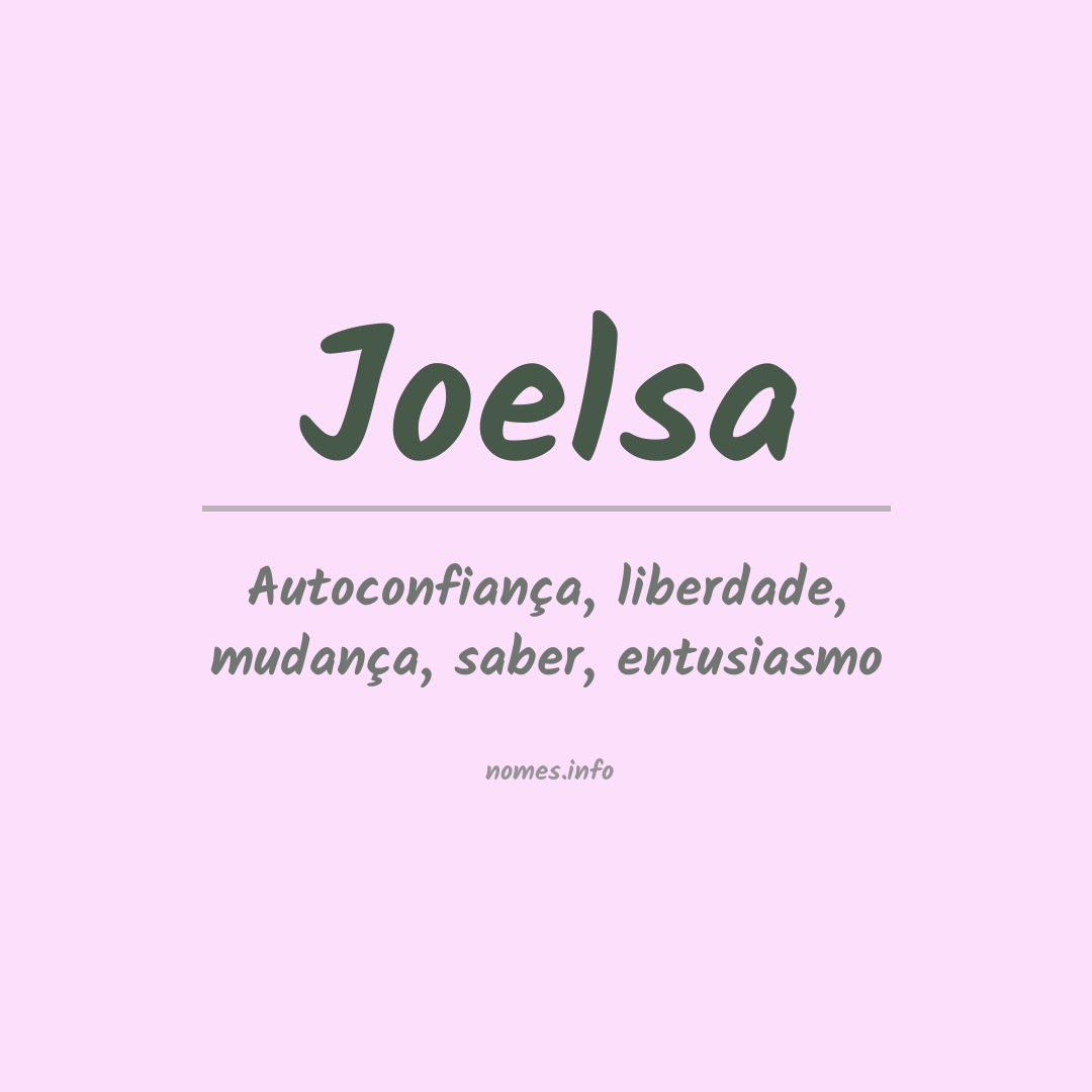 Significado do nome Joelsa