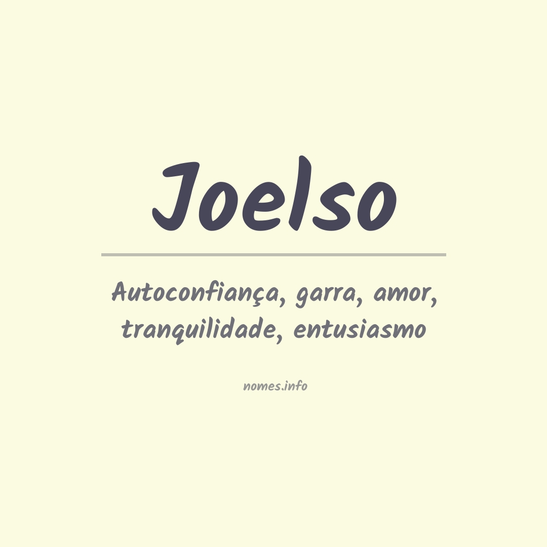 Significado do nome Joelso