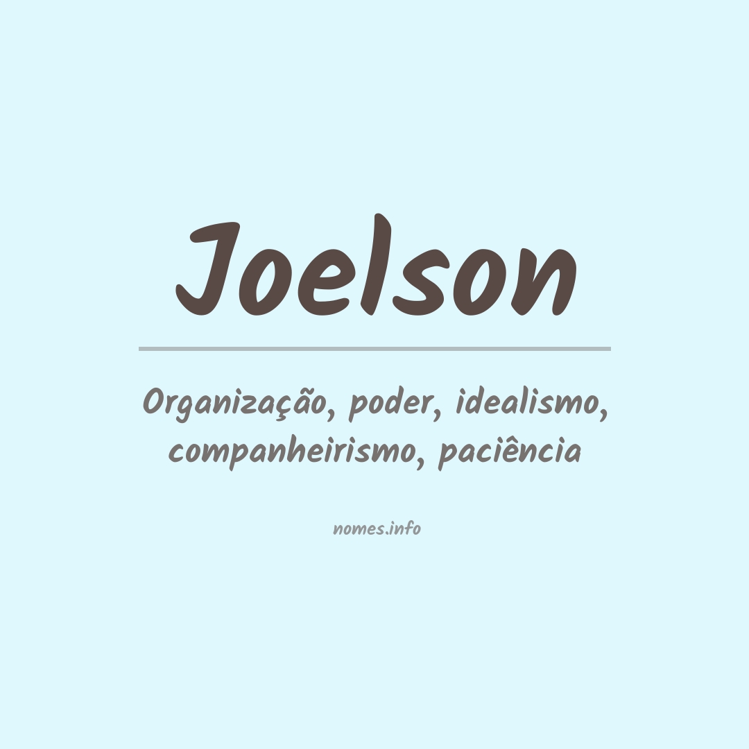 Significado do nome Joelson