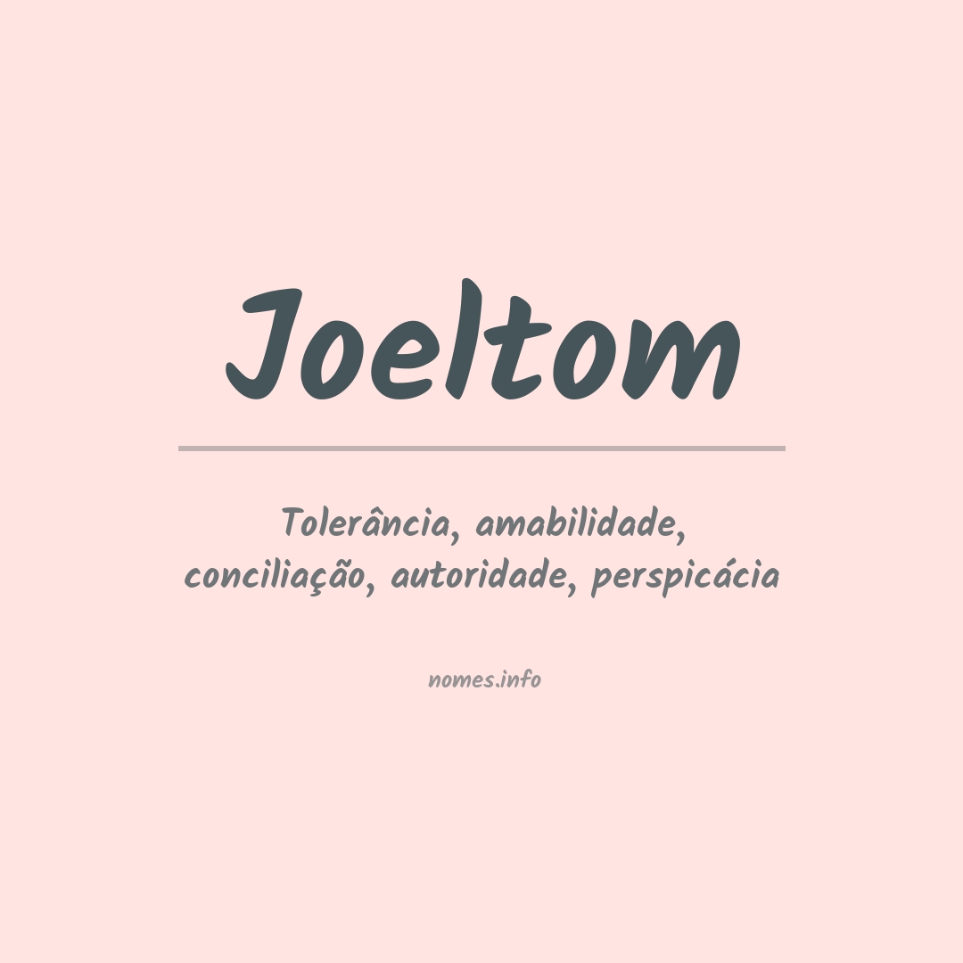Significado do nome Joeltom