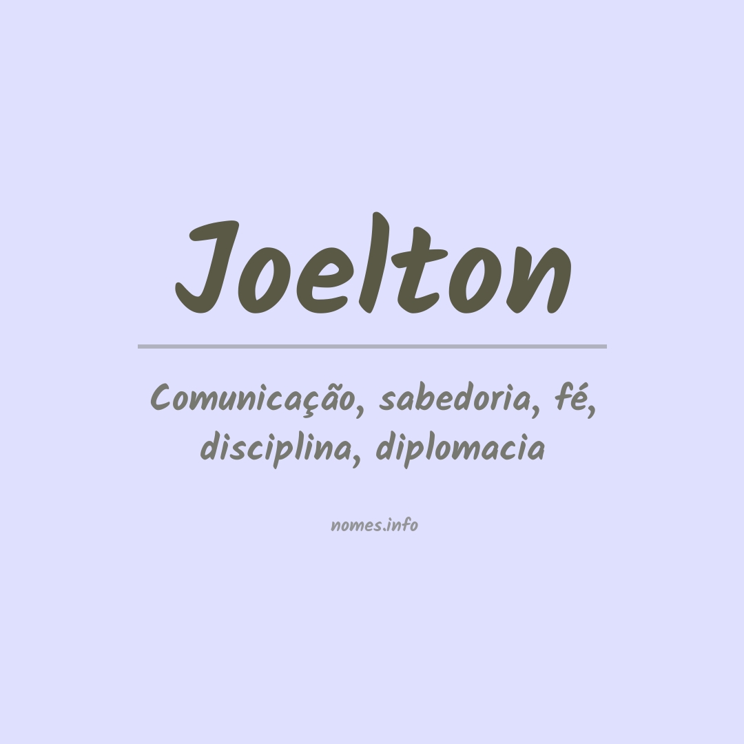 Significado do nome Joelton