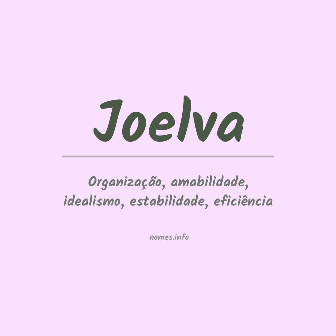 Significado do nome Joelva