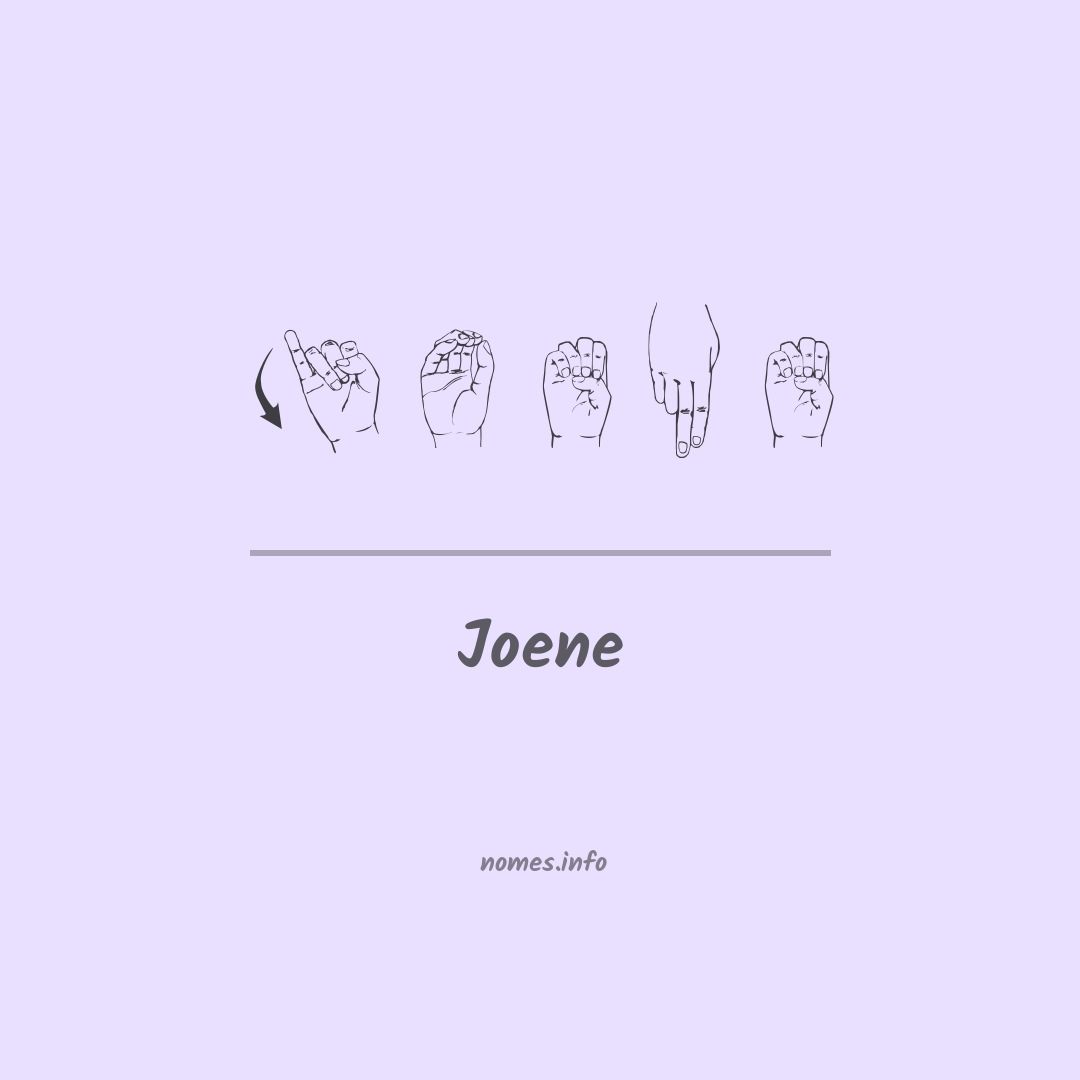Joene em Libras