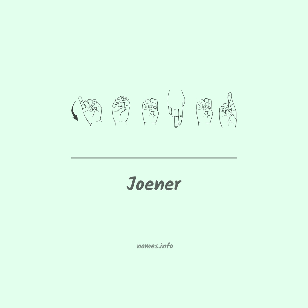 Joener em Libras
