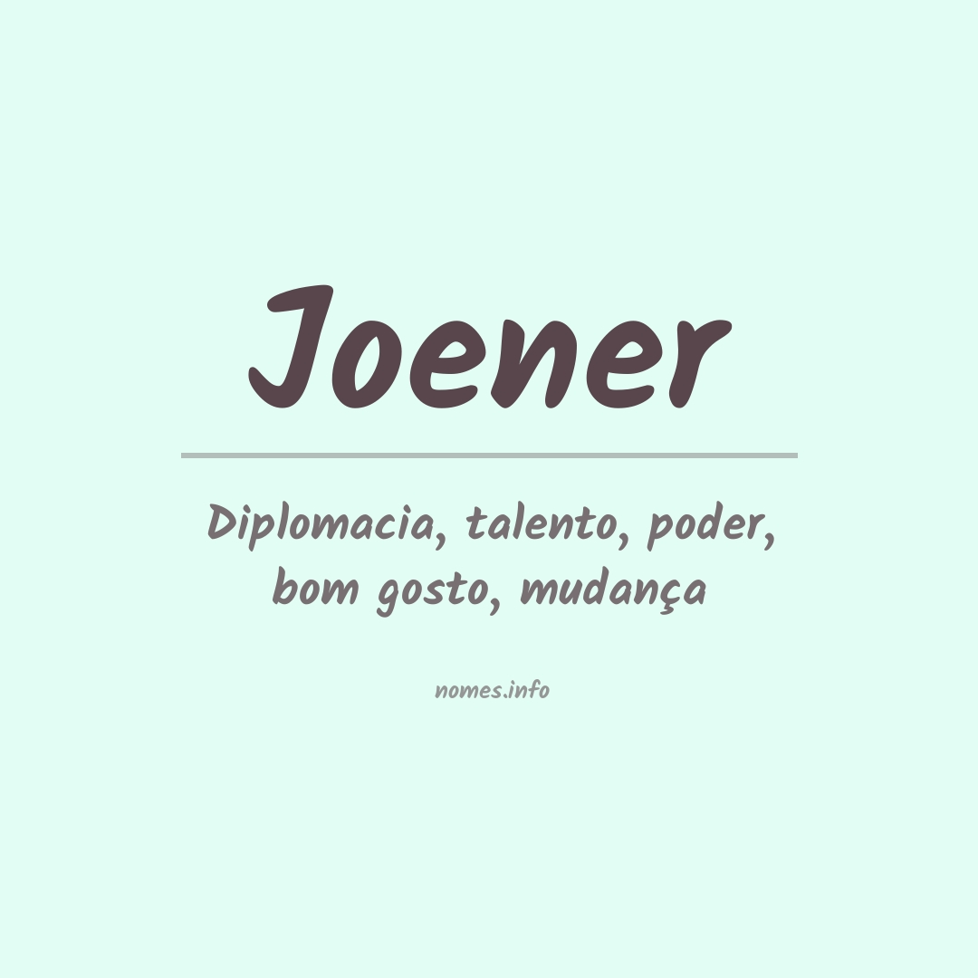 Significado do nome Joener