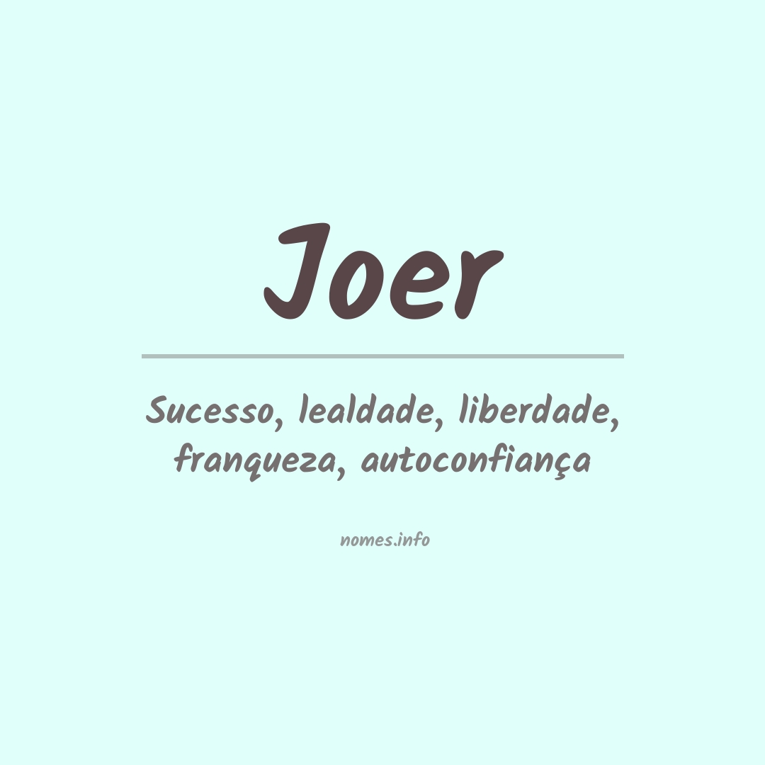 Significado do nome Joer