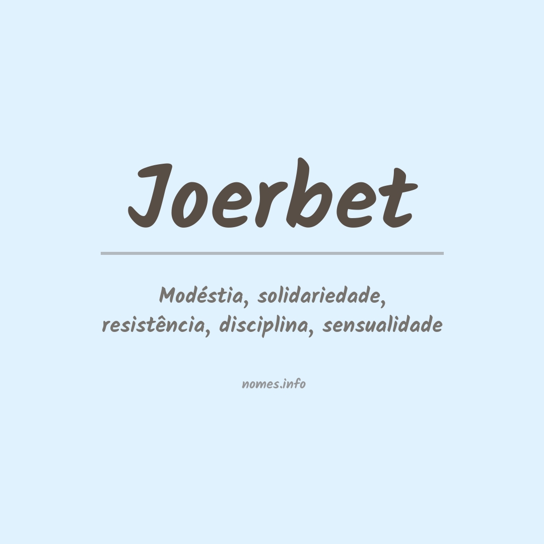 Significado do nome Joerbet